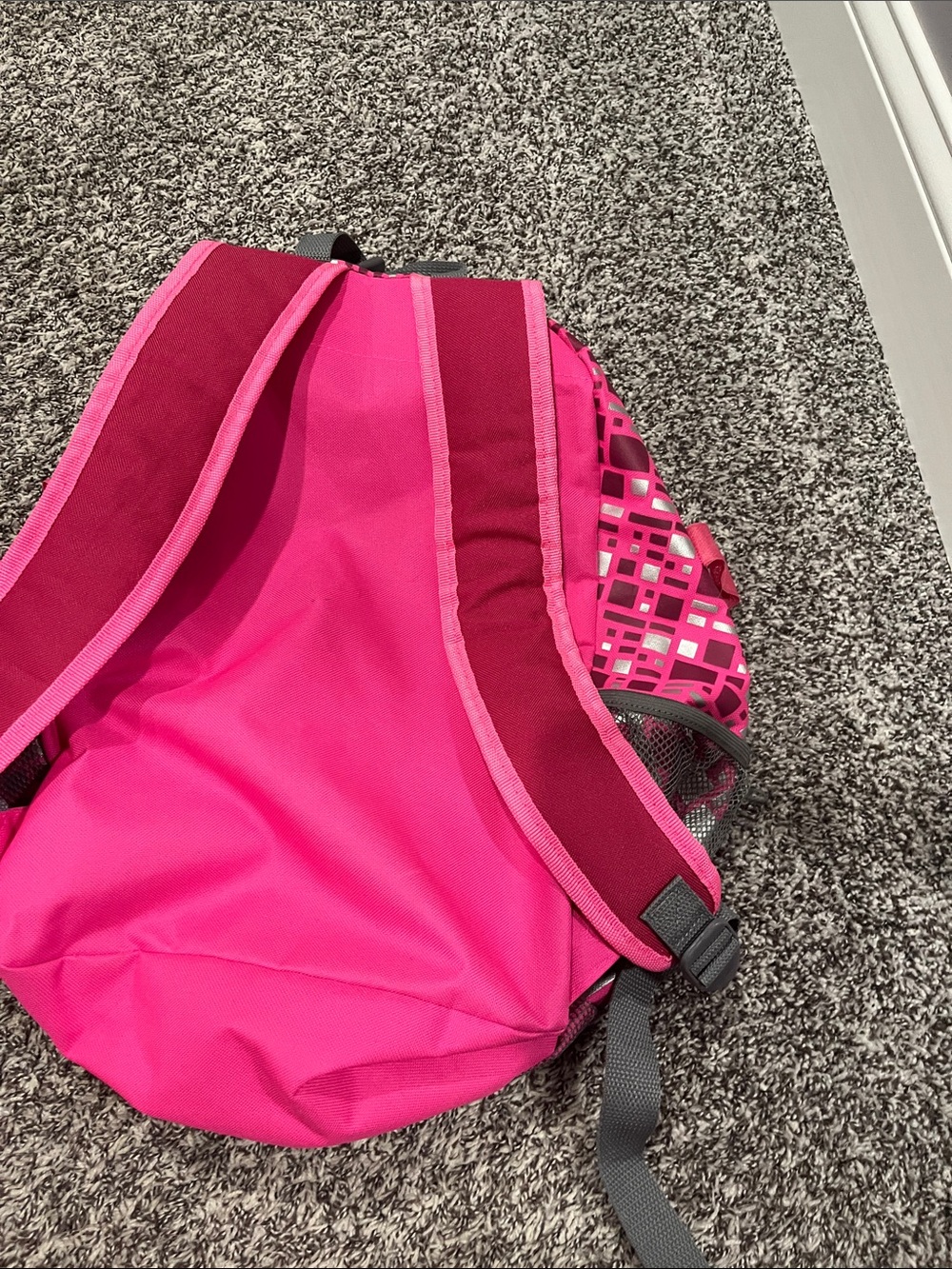 Rawlings Hot Pink Girls Softball Backpack with Gray Accents - Picture 4 of 4